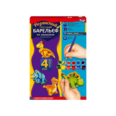 Набор для творчества A Kids Расписной гипсовый барельеф на магнитах малый РГБ-02-01