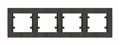 Рамка четырехместная Makel Karea Line горизонтальная дымчатый 86280704