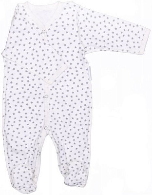 Комбинезон детский Bambinelli серая звездочка р.62 белый с рисунком 