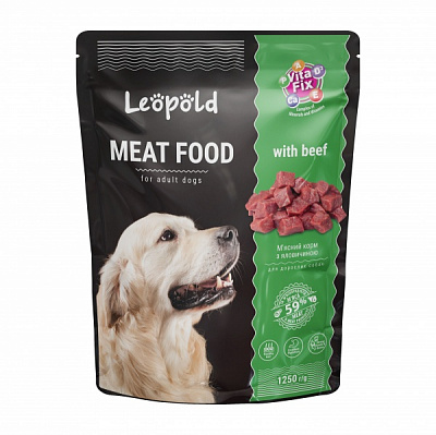 Корм вологий для усіх порід Леопольд з яловичиною 1250 г