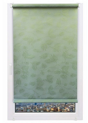 Ролета мини Delfa Престиж 68x170 см салатовая 