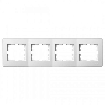 Рамка четырехместная Lezard Lesya горизонтальная белый 705-0200-149
