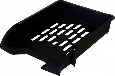 Лоток для бумаг горизонтальный ПП 34х25,2х5,7 см черный Arnika