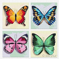 Картина по номерам Весенние бабочки Идейка 