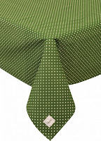 Скатерть Lucy Зеленый горошек 133x220 см зеленый La Nuit 