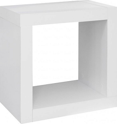 Стеллаж двухсторонний Кубус МИКС 1х1, 438x438x290 мм белый 