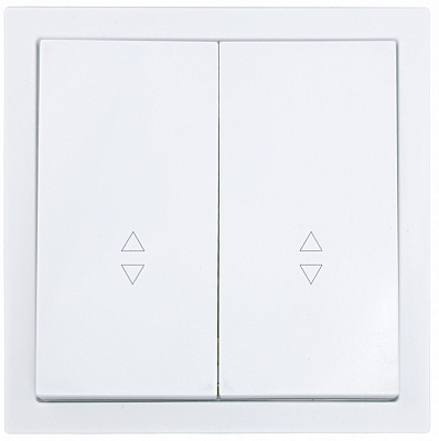 Механизм выключателя проходной двухклавишный HausMark Juna без подсветки белый