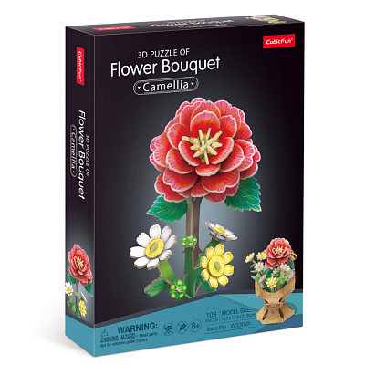 3D-пазл CubicFun Букет цветов Камелия W3302h