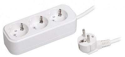 Удлинитель IEK Classic с заземлением 3 гн. белый 3 м WYP11-16-03-03-Z 