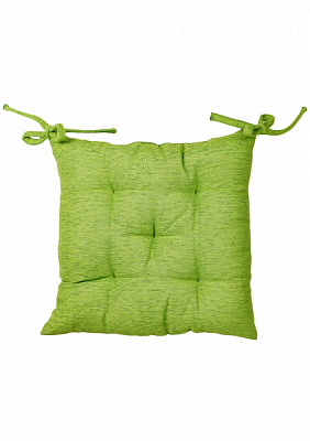 Подушка на стілець Chenilla салатова 40х40 см Прованс
