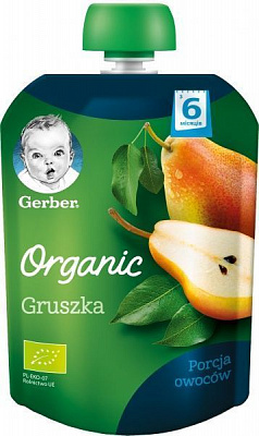 Пюре Gerber Органічне Груша з 6 місяців 90 г 7613036087438
