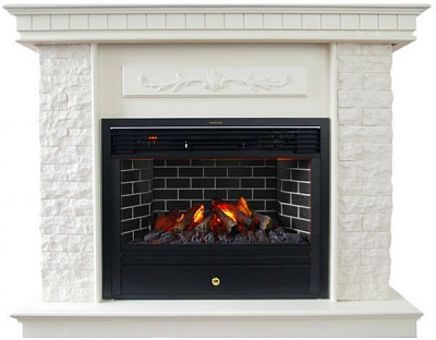 Каминокомплект ASTRA FLAME Нук White + Плутон