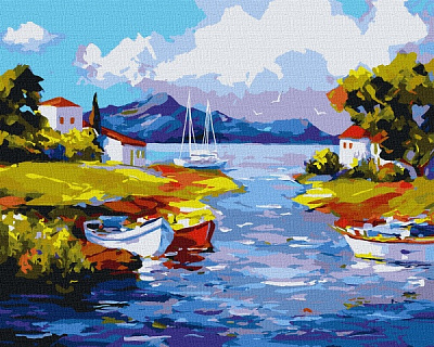 Картина по номерам В тихой лагуне 40х50 см 40x50 см Идейка 