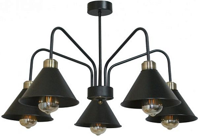 Люстра підвісна Геотон НСБ 02-5х60-909 Стілус-5 5x60 Вт E27 бронза/чорний