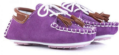 Пинетки детские MIRACLE р. 18 0-1-16-3 фиолетовый с коричневым 