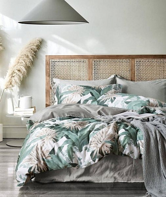 Комплект постельного белья Tender Greenery семейный разноцветный 