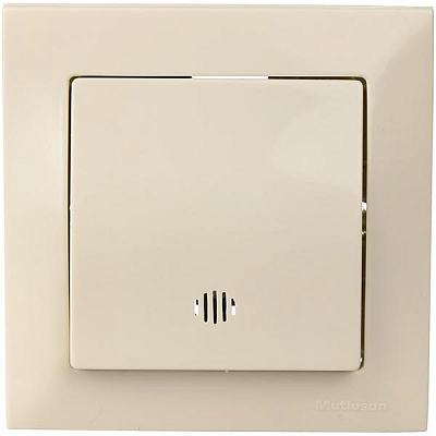Вимикач одинарний з підсвіткою Mutlusan Candela кремовий