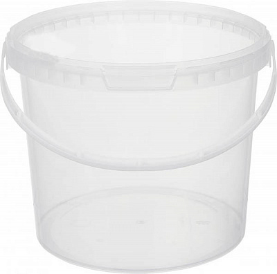 Ведро без крышки Пласт-Бокс круглое с пластиковой ручкой (05UL/3) 5 л прозрачный 