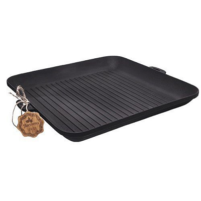 Сковорода чугунная 35x35x4 см квадратная (гриль) Т309 Maysternya