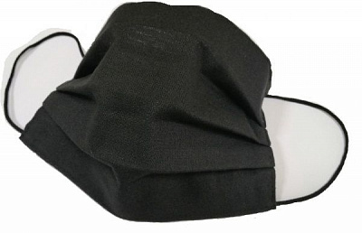 Маска защитная многоразовая черная 16х9 см 1 шт.