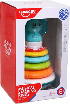 Развивающая игрушка Hang Wing IC пирамида-неваляшка Слонёнок HW20115326