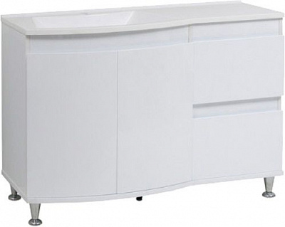 Тумба напольная Сансервіс Славута под умывальник Slavuta 120 см левая белая