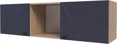 Полиця Санті Меблі Х-Скаут Х-15 1350x380x346 мм матовий графіт/дуб кам’яний