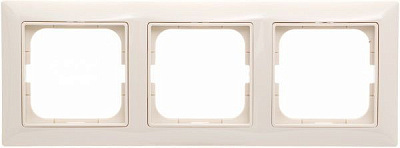 Рамка трехместная ABB Basic 55 универсальная кремовый 2513-92-507