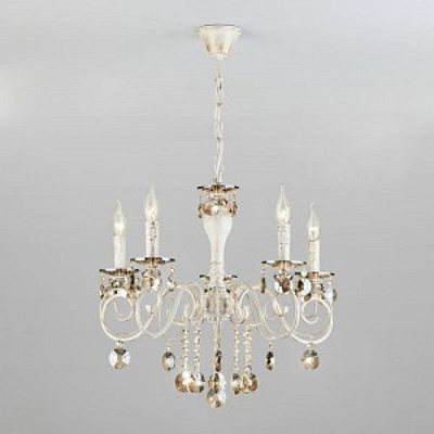 Люстра подвесная Strotskis Ravenna 5x60 Вт E14 белый/золото 10104/5 