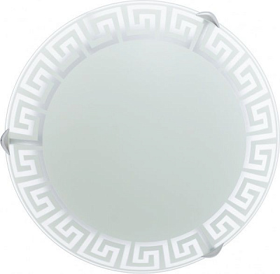 Світильник настінно-стельовий УТ Сяйво НПБ Греція 2x60 Вт E27 білий 3006