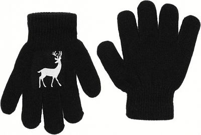 Варежки YO! олень р.14 /черный