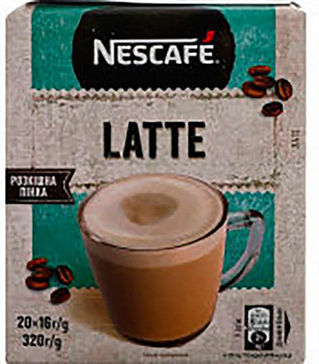 Кофе растворимый Nescafe Latte 20 шт. 16 г 