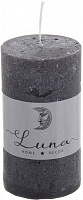 Свічка Рустик циліндр чорний Luna