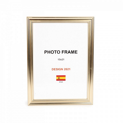 Рамка для фото 1 фото 15x21 см золото 
