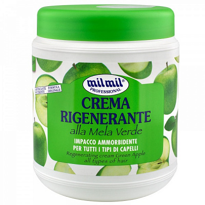 Маска Mil Mil Восстанавливающая для всех типов волос Зеленое яблоко 1000 мл