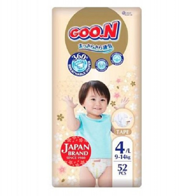 Подгузники Goo.N Premium Soft для детей L 9-14 кг 52 шт.