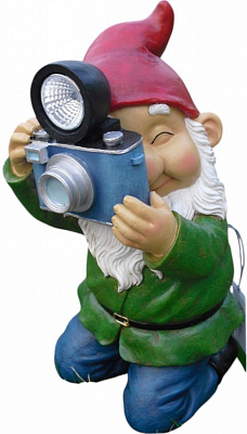 Фигурка декоративная Гном с фотоаппаратом 15х20х30 см