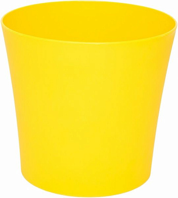 Горщик пластиковий Lamela Фіалка круглий 1,8л жовтий (386)