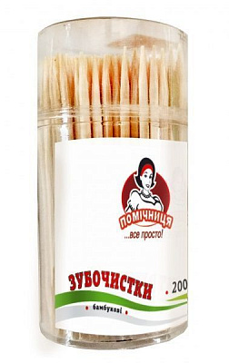 Зубочистки бамбуковые Помічниця 200 шт.
