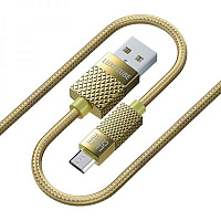 Кабель живлення Premium USB micro to USB 1 м золотий (8889986489885) 
