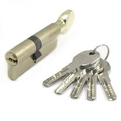 Циліндр Apecs QM-80-C-G 40x40 ключ-вороток 80 мм золотий