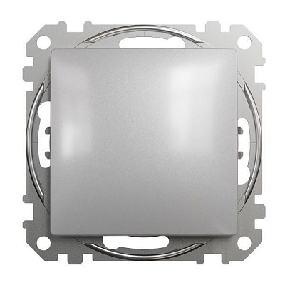 Вимикач одноклавішний Schneider Electric Sedna Design без підсвітки 10 А 250В алюміній SDD113101