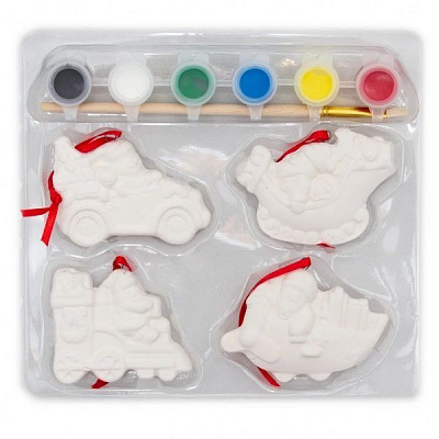 Набор для творчества 4 фигурки, 6 красок 022403 Девилон