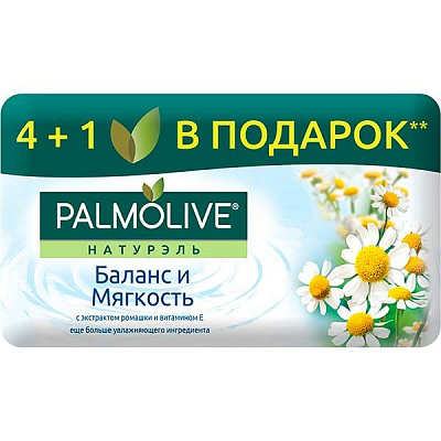 Мило Palmolive Натурель Ромашка і Вітамін Е 350 г 5 шт./уп.