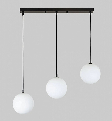 Люстра підвісна Геотон MILK-3ML 3x40 Вт E27 чорно-білий 49659