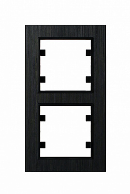 Рамка двухместная Makel Karea Line вертикальная черный 86111707