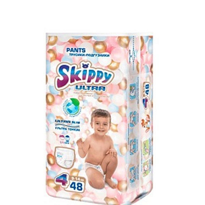 Подгузники-трусики Skippy Pants Ultra 4 (9-14 кг), 48 шт.