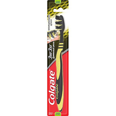 Зубная щетка Colgate Зиг Заг Древесный уголь средней жесткости 1 шт.