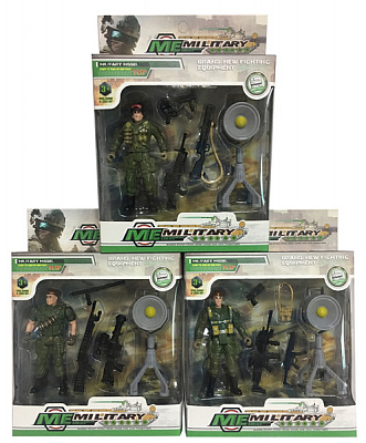 Игрушечный набор DIY TOYS Фигурка военного с оборудованием, в ассортименте 6809365