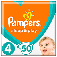 Подгузники Pampers Sleep & Play 4 Maxi 9-14 кг 50 шт.